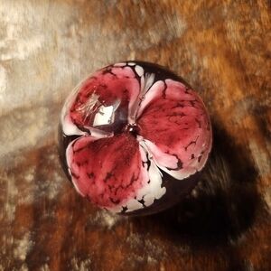 Glass Eye Studio Glass Flower Paperweight